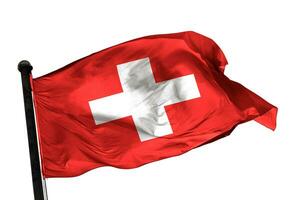 Schweiz. Flagge auf ein Weiß Hintergrund. - - Bild. foto