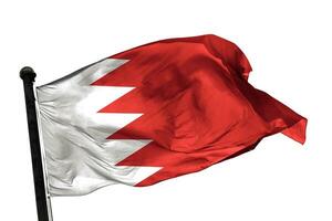 Bahrain Flagge auf ein Weiß Hintergrund. - - Bild. foto