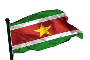 suriname Flagge auf ein Weiß Hintergrund. - - Bild. foto