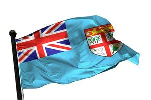 Fidschi.j Flagge auf ein Weiß Hintergrund. - - Bild. foto