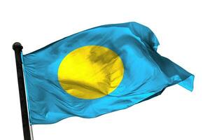 Palau Flagge auf ein Weiß Hintergrund. - - Bild. foto