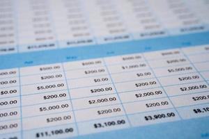 Tabellenkalkulation Papier Finanzen