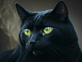 süß inländisch Katze Porträt, generativ ai foto
