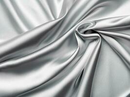 Silber Satin- Stoff Textur Hintergrund. foto