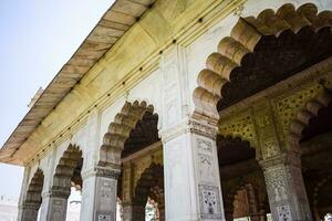 architektonisch Einzelheiten von lal qila - - rot Fort gelegen im alt Delhi, Indien, Aussicht Innerhalb Delhi rot Fort das berühmt indisch Sehenswürdigkeiten foto