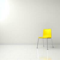 Stuhl auf Weiß Hintergrund ai generativ foto