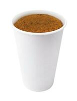 Papier Kaffee Tasse isoliert auf Weiß foto