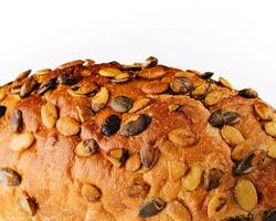 Gluten kostenlos multi Samen Brot mit Leinsamen isoliert foto