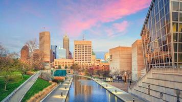 Skyline der Innenstadt von Indianapolis foto