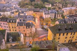 Skyline der Altstadt Luxemburgs Stadt von oben foto