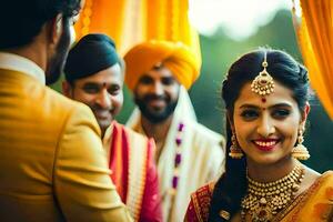 indisch Hochzeit im Delhi. KI-generiert foto