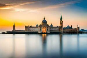 das Parlament Gebäude im Budapest, Ungarn. KI-generiert foto