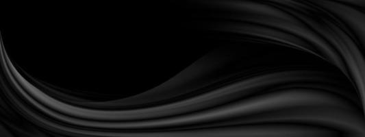 abstrakter schwarzer Stoffhintergrund mit Kopienraum 3D-Darstellung