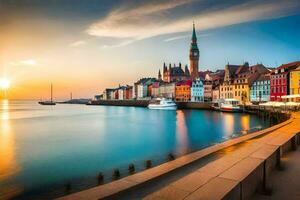 das schön Stadt von Kopenhagen, Dänemark. KI-generiert foto