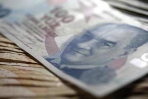 türkische lira, türkische lira banknote foto
