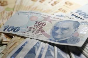 türkische lira, türkische lira banknote foto