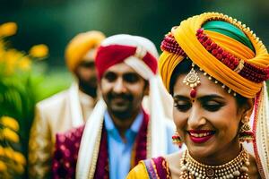 indisch Hochzeit im Delhi. KI-generiert foto