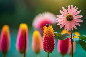 Foto Hintergrund das Sonne, Blumen, das Garten, das Sonne, Blumen, das Garten, Die. KI-generiert