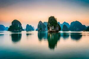 das Ha lange Bucht im Vietnam. KI-generiert foto