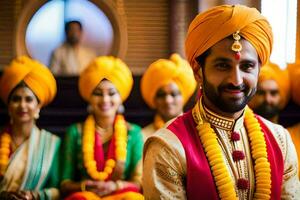 indisch Hochzeit im Delhi. KI-generiert foto