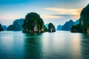 das Ha lange Bucht im Vietnam. KI-generiert foto