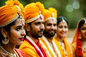 indisch Hochzeit im Indien. KI-generiert foto