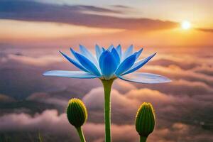 das Lotus Blume ist ein Symbol von Frieden und Ruhe. KI-generiert foto