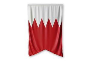 Bahrain Flagge und Weiß Hintergrund. - - Bild. foto