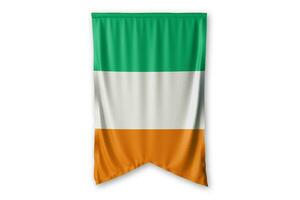 Irland Flagge und Weiß Hintergrund. - - Bild. foto