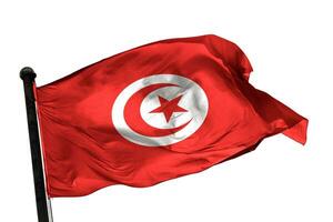 Tunesien Flagge auf ein Weiß Hintergrund. - - Bild. foto