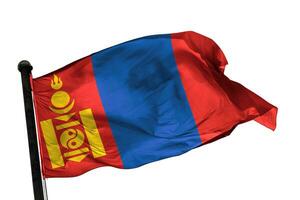 Mongolei Flagge auf ein Weiß Hintergrund. - - Bild. foto