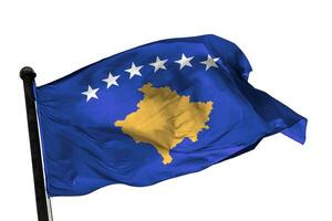 kosovo Flagge auf ein Weiß Hintergrund. - - Bild. foto