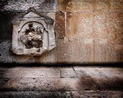 historische Wand Innenraum Bühne Hintergrundtextur foto