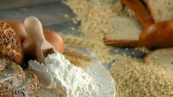 köstliche frische Mischung aus Brot-Food-Konzept foto