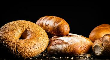 anders Typen von frisch hausgemacht Brot. foto