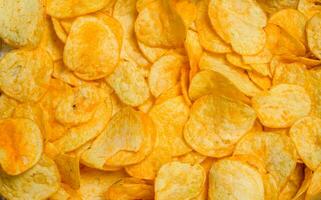 das Textur von Kartoffel Chips. foto