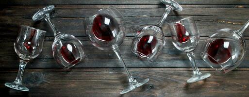 Wein Hintergrund. Brille von rot Wein. foto