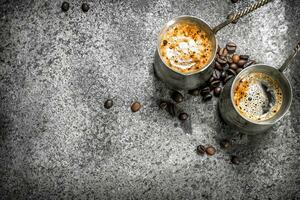 frisch Kaffee im das Türken. foto