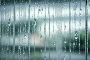 Tropfen von Regen auf ein Fenster Glas Hintergrund. ai generativ Profi Foto