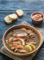 Schüssel von Bouillabaisse foto