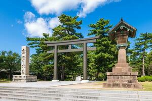 Eingang torii Tor von izumo Taisha im izumo Stadt, Shimane, Japan. foto