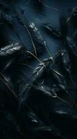 ein schließen oben von etwas schwarz Weizen auf ein dunkel Hintergrund generativ ai foto