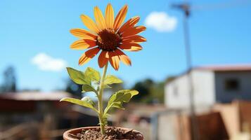 ein Blume im ein Topf generativ ai foto