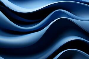 ein abstrakt Blau Hintergrund mit wellig Linien generativ ai foto