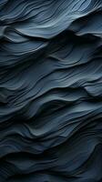 ein abstrakt Bild von Wellen auf ein schwarz Hintergrund generativ ai foto