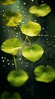 Wasser Tröpfchen auf das Blätter generativ ai foto