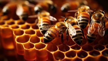 Bienenwabe von Bienen foto