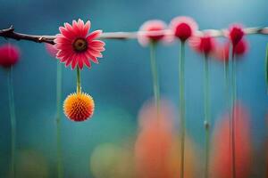 Foto Hintergrund das Himmel, Blumen, das Himmel, das Himmel, das Himmel, das Himmel,. KI-generiert