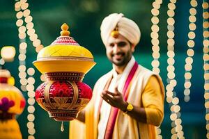 indisch Hochzeit Fotografie im Delhi. KI-generiert foto