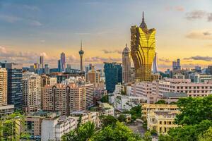 schön Stadtbild von Macau Innenstadt foto